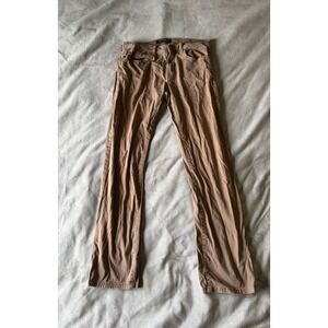 Liverpool Los Angeles Mens Tan Brown Straight Leg Five Pocket Pants Size 32